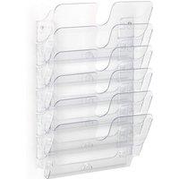 Durable Flexiplus 6 Wall Mounted Literature Tray - A4 Landscape - Clear | Size: 1 Pack