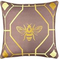 Furn Bee Deco Geometric Piped Cushion in Pink | Size: 43 cm x 43 cm