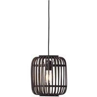 Netlighting Mathias Single Pendant Ceiling Lamp Dark Bamboo Plywood With Matt Black Paint