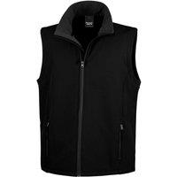 Result Men's Printable Softshell Body Warmer in True Black | Size: 4XL