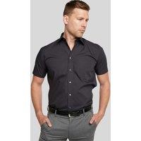 Double TWO Men's Black Classic Easy Care Short Sleeve Shirt | Size: 19 inches