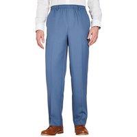 Chums Men's Pack of 2 Elasticated Waist Pull-On Trousers in Mid Blue | Size: 34R