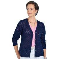 Chums Women's Cardigan Pointelle Knit in Navy | Size: 18-20