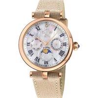 GV2 Women's Florence, Swiss Quartz Watch, MOP white Dial, Handmade Italian Leather, & Sapphire Crystal in Tan