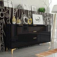 Creative Furniture Goldline Gloss Sideboard 140cm - Sleek Full-Gloss Design in White or Black