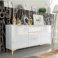 Creative Furniture Goldline Gloss Sideboard 140cm - Sleek Full-Gloss Design in White or Black