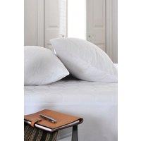 The Lyndon Company Luxury Cotton Quilted Matress Protector in White | Size: King
