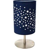 Happy Homewares Stars Decorated Children/Kids Soft Cotton Bedroom Pendant or Lamp Shade in Blue
