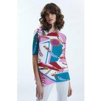 James Lakeland Women's Pattern Pleated Top | Size: Large/XL