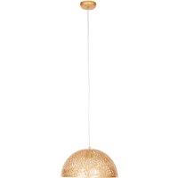 Orsina Sculptural Large White Dome Pendant Light, Artistic Ceiling Fixture For Entryways, Abstract Cutout Dome Lamp in Gold