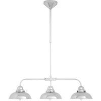 Orsina Chrome 3 Pendant Ceiling Light, Industrial Style Hanging Light With Chrome Finish, Pendant Lamp in Silver