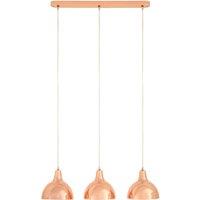 Orsina 3 Pendant Light with Copper Finish, Contemporary Ceiling Lighting Fixture For Kitchen Island Or Dining Area in Gold