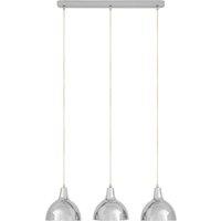 Orsina 3 Pendant Light with Copper Finish, Contemporary Ceiling Lighting Fixture For Kitchen Island Or Dining Area in Silver