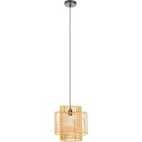Orsina Rattan Overlapping Pendant Lamp, Rattan Pendant Light in Natural