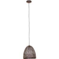 Orsina Small Black Pendant Light With Iron Frame, Perforated Shade Hanging Fixture, Artistic Black Pendant Lamp