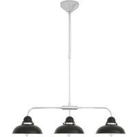 Orsina Hot Pink Finish Chrome 3 Light Pendant, Decorative Pendant Light For Entryways, Hanging Lamp For Dining Room in Black