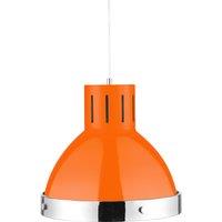 Orsina Chrome Bell Shaped Pendant Light in Orange