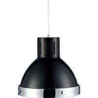 Orsina Chrome Bell Shaped Pendant Light in Black