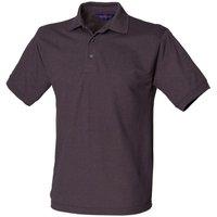 Henbury Men's Polycotton Heavy Polo Shirt in Dark Grey | Size: 2XL