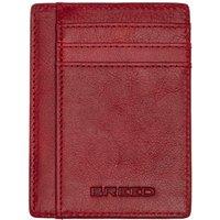 Breed Men's Chase Genuine Leather Front Pocket Wallet in Red