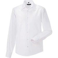 Russell Men's Collection Long Sleeve Tailored Ultimate Non-Iron Shirt in White | Size: 14.5 in