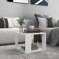 Berkfield Home Coffee Table White 40x40x30 cm Engineered Wood | Size: 40 x 40 x 30 cm