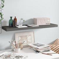 Berkfield Home Floating Wall Shelf High Gloss Grey 90x23.5x3.8 cm MDF