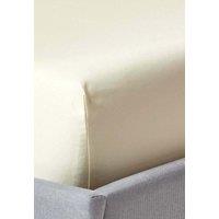 Homescapes Egyptian Cotton Fitted Sheet 12 inch 1000 Thread Count in Cream | Size: Double Fitted