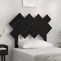 Berkfield Home Bed Headboard Black 92x3x81 cm Solid Wood Pine | Size: 92 x 3 x 81 cm