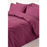 Homescapes Egyptian Cotton Duvet Cover with Pillowcase, 200 TC in Plum | Size: King