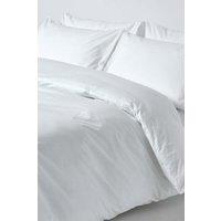 Homescapes Egyptian Cotton Duvet Cover with Pillowcase, 200 TC in White | Size: King