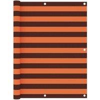 Balcony Screen Orange and Brown 120x500 cm Oxford Fabric