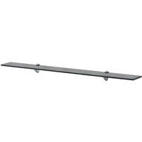 Berkfield Home Floating Shelf Glass 100x10 cm 8 mm in Black