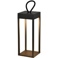 Harper Living Portable LED Outdoor Light, Rechargeable battery, IP54, Dimmable, Sand Black Finish