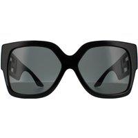 Versace Women's Square Black Dark Grey Sunglasses