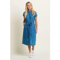 Brakeburn Women's Betsy Shirt Dress in Blue | Size: 18