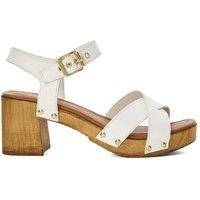 Dune London Women's 'Judies' Leather Sandals in White | Size: 3