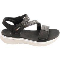 IVACHY Women's Sporty Comfort Sandals with Adjustable Velcro Straps in Black | Size: 4