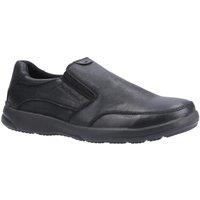 Hush Puppies Men's 'Aaron' Leather Slip On Shoes in Black | Size: 7