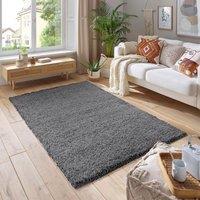 Smart Living Soft Fluffy 5cm Thick Pile Shaggy Area Rugs for Living Room, Bedroom in Dark Grey | Size: 60 cm x 220 cm