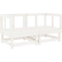 Berkfield Home Garden Corner Sofas 2 pcs White Solid Wood Pine