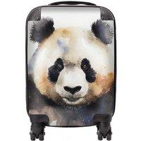 Warren Reed - Designer Panda Watercolour Suitcase in Brown | Size: Medium