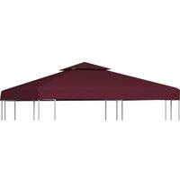Berkfield Home 2-Tier Gazebo Top Cover 310 g/m 3x3 m Bordeaux in Red
