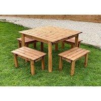 Charles Taylor Trading Four Seater Form Table Set in Brown