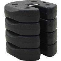 Berkfield Home Gazebo Weight Plates 4 pcs Black 220x50 mm Concrete