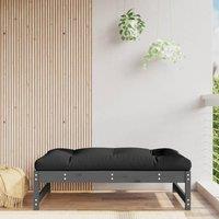 Berkfield Home Garden Footstool Grey 120x80 cm Solid Wood Pine