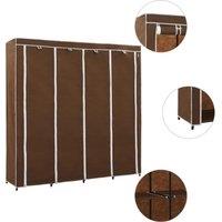 Berkfield Home Wardrobe with 4 Compartments Brown 175x45x170 cm | Size: 175 x 45 x 170 cm