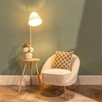 ValueLights Freja White Wood Tripod Floor Lamp