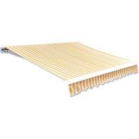 Awning Top Sunshade Canvas Sunflower Yellow & White 3x2.5m
