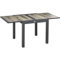 OUTSUNNY Extendable Outdoor Dining Table Aluminium Rectangle Patio Table in Beige